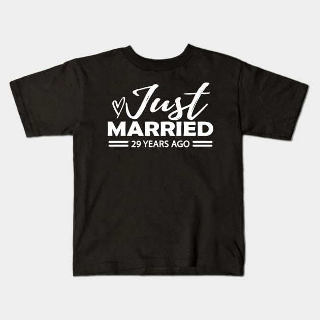 29th Wedding Anniversary - 29 years anniversary Kids T-Shirt by KC Happy Shop